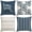 Blue and Beige, variant on Farmhouse Pillow Covers 18x18 Set of 4 Summer Outdoor Pillowcases Truck Vase Linen Cushion Case Gifts for Sofa Couch Home Decor(Grey)