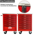 thumbnail image 2 of Aukfa Tool Box 7-Drawer Rolling Tool Chest Combination Workbench for Workshop Garage, Re'd, 2 of 9