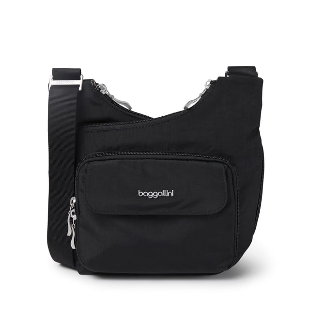 Bandolera Baggallini Criss Cross Travel de nailon negro