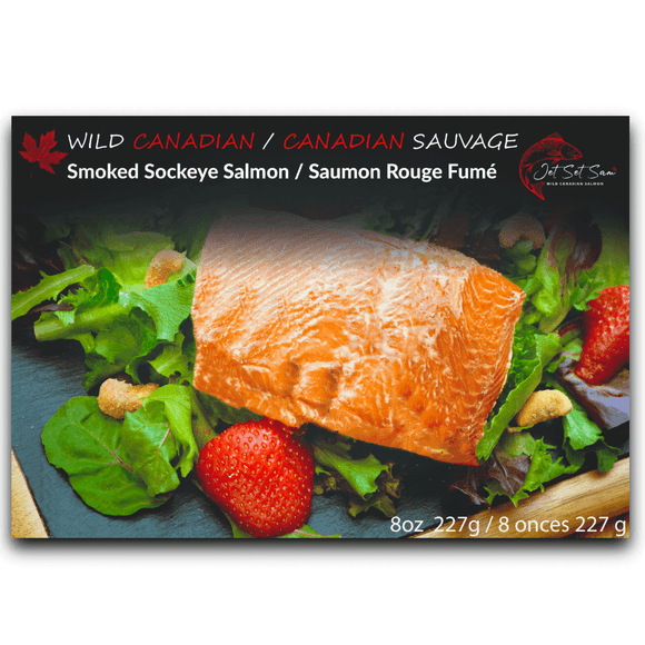 Wild Canadian Smoked Sockeye Salmon Retort Pouch – Ready-to-Eat, Premium Shelf-Stable Smoked Salmon, High Protein, Omega-3 Rich