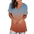 thumbnail image 2 of Weikingp Tshirts Shirts For Women Ladies Tops And Blouses Dressy Tops For Women Womens Work Tops Summer Tops For Teens Trendy Orange M, 2 of 6