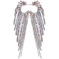 thumbnail image 5 of Rhinestone Tassel Earrings for Women with Multi Color and Sparkling Design 1 Pair, 5 of 5