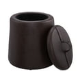 thumbnail image 6 of Linon Mccormack Storage Ottoman, Brown, 6 of 7