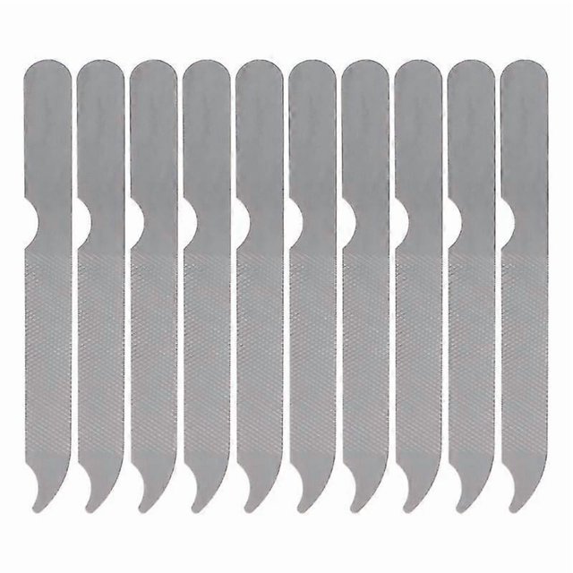 10pcs Stainless Steel Metal Nail Art New Pedicure Tool Dual Sided File Manicure