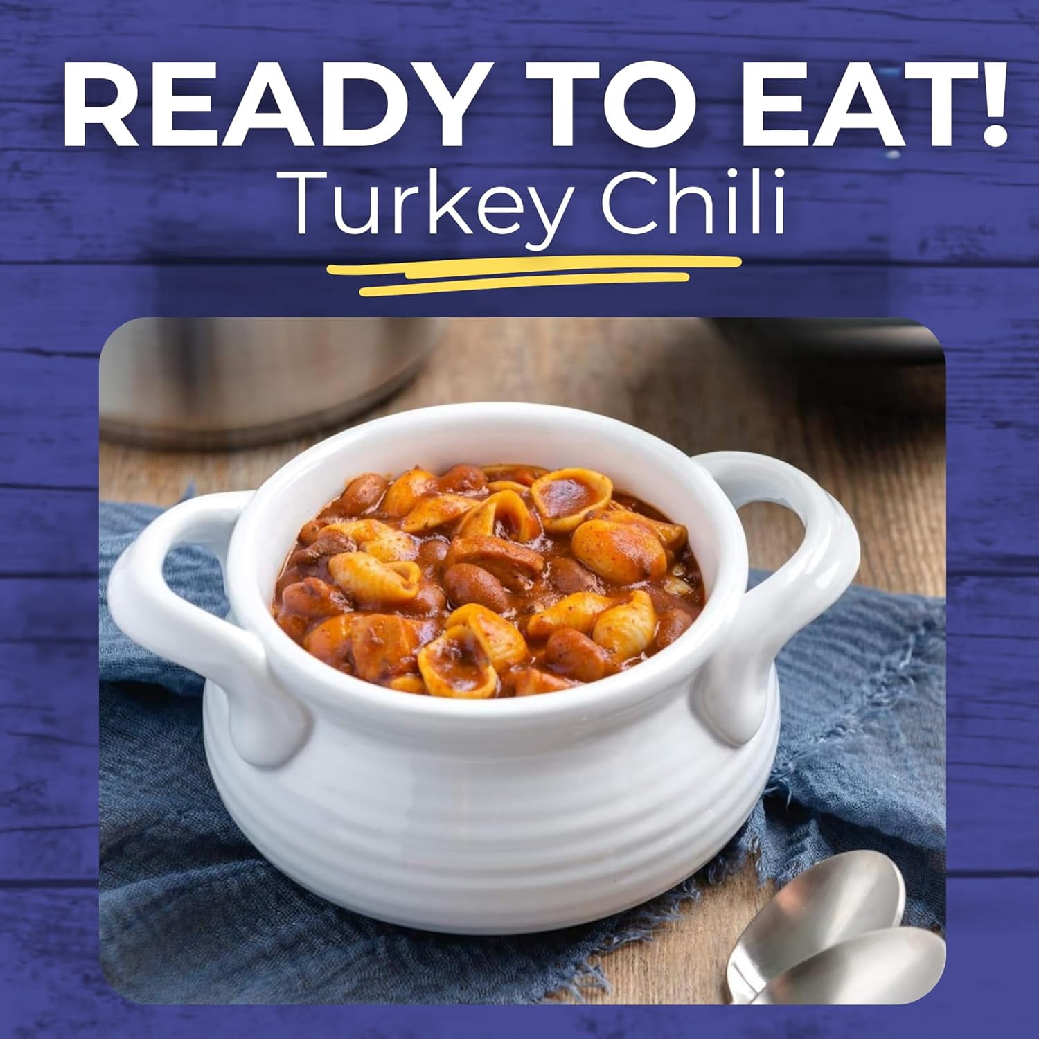 HMR Turkey Chili with Beans Entrée | Pre-packaged Lunch or Dinner to Support Weight Loss | Ready to Eat | 20g of Protein | Low Calorie Food | 8oz Serving per Meal | Pack of 6