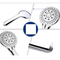 thumbnail image 3 of NETSENG Shower Head, Bathroom Water Saving High Pressurized Hand Shower, 3 Shower Modes with Adjustable Water Pressure, with 1.5M Stainless Steel Flexible Hose (Hand Held), 3 of 5