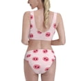 thumbnail image 3 of Kdxio Cute Pig Nose for Womens High Waisted Bikini Top Sports Style Two Piece Bathing Suits, 3 of 7