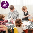 thumbnail image 6 of Sorfey Round Picnic Table Cover Checkered Fitted Tablecloth, Black 54" x 54", 6 of 6