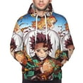 thumbnail image 6 of Demon Slayer Trendy Cartoon Men'S Fleece Hooded Hoodie, hoodies for women men with pockets,Fall Fashion 2025 Pullover Sweaters Winter Clothes, 6 of 9