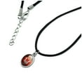thumbnail image 2 of Mrs Claus with Mistletoe Santa Christmas Holiday Antiqued Oval Charm Pendant with Black Satin Cord, 2 of 3