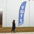 thumbnail image 2 of Vispronet Vote Here Feather Flag Kit 2 Pack Bundle, 13.5ft Voting Flag with Ground Stakes & Pole Sets, 2 of 6