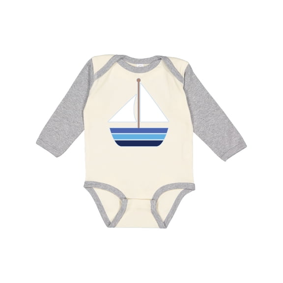 Inktastic Sailboat Nautical Sailing Boys or Girls Long Sleeve Baby Bodysuit