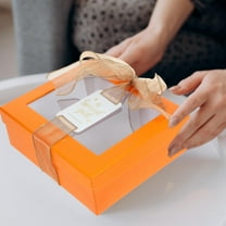 HEMOTON  Gift Box Foldable Present Large Valentines Bridegroom Baby Orange