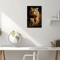 thumbnail image 3 of ZHONGYUTONG Tiger Canvas Wall Art Cute Baby Tiger Picture Prints Forest Animal Portraits Paintings Vintage Artwork for Kids Room Nursery Framed (12.00" x 18.00"), 3 of 6