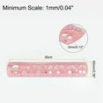 thumbnail image 2 of Uxcell 2pcs Unbreakable Flexible Rulers 30cm/12" Double Scale Shatterproof Folding Plastic Ruler, Light Pink, 2 of 6