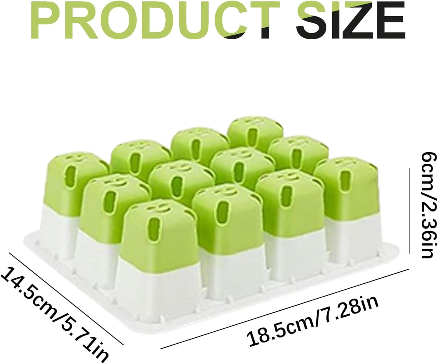 60 Cells Seed Starter Kit, Silicone Seedling Trays with Pop-Out Cells, Reusable Germination Trays for Indoor Gardening, 5 Pack x 12 Cells