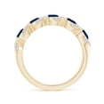 thumbnail image 2 of ANGARA Natural 1 Ct Five Stone Oval Sapphire Swirl Ring with Diamonds in 14K Yellow Gold for Women (Size-4x3mm) | September Birthstone, Anniversary, Jewelry Gift for Women | Natural Sapphire Ring, 2 of 9