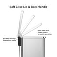 thumbnail image 5 of Better Homes & Gardens Kitchen Trash Can, 7.9 Gallon Stainless Steel Slim Step Garbage Bin with Soft Close Lid, Silver, 5 of 13