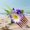 Purple, variant on [Hawaiian Foam Flower Comb] 1pc Hawaiian Foam Artificial Flower Side Comb, Faux Orchid Hair Comb for Bridal Wedding, Hawaiian Beach Tropical Wedding Party Decoration
