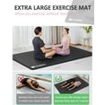 thumbnail image 2 of YR Tapete Grande para Ejercicios de Yoga 78x51" Tapetes de Entrenamiento Interior de Espuma NBR de 1/2" de Espesor, Negro con Bolsa de Transporte, 2 of 10