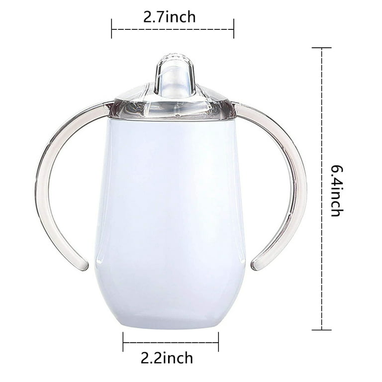 Ab Stainless Steel Sippy Cups 10 Oz Bpa Free Double Wall Vacuum Insulated  Baby Sippy Cup Mug Tumbler With Handles For Toddlers Kids