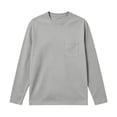 thumbnail image 6 of Bxsruta Men's Long Sleeve T Shirt Crew Neck Pocket Tee Casual Everyday Work Tops, 6 of 7