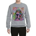 thumbnail image 3 of Colorful Beagle | Dogs Love You | Dean Russo Art Animal Lover Unisex Crewneck Sweatshirt, Heather Grey, Small, 3 of 6