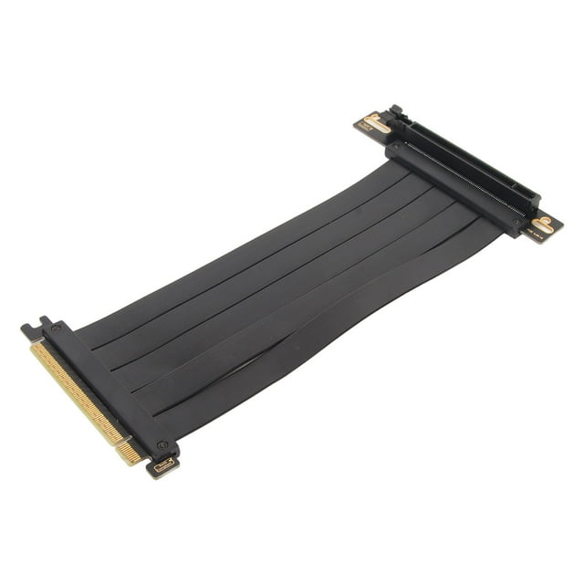 Rallonge Riser PCIe 4.0 X16, Câble d'Extension GPU Haute Vitesse à Angle Droit 90 Degrés avec Blindage, Rallonge PCIe Express X16 Flexible pour Cartes Graphiques