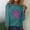 Blue, variant on Womens Breast Cancer Awareness Tops Pink Ribbon Shirts Loose Fit Pullover Crewneck Long Sleeve Graphic Tees