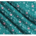 thumbnail image 3 of Soimoi Green Cotton Cambric Fabric Jellyfish & Octopus Ocean Print Sewing Fabric Yard 42 Inch Wide, 3 of 7