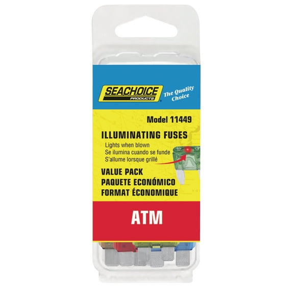 Seachoice 11449 ATM Indicating Fuse Value Pack 25 Piece Mixed Kit