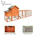 thumbnail image 4 of Pet Pens & Hutches 122＂Large Wooden Chicken Coop,Outdoor Hen House with Nesting Box ,Wire Fence Poultry Cage,Dog Pens, 4 of 9