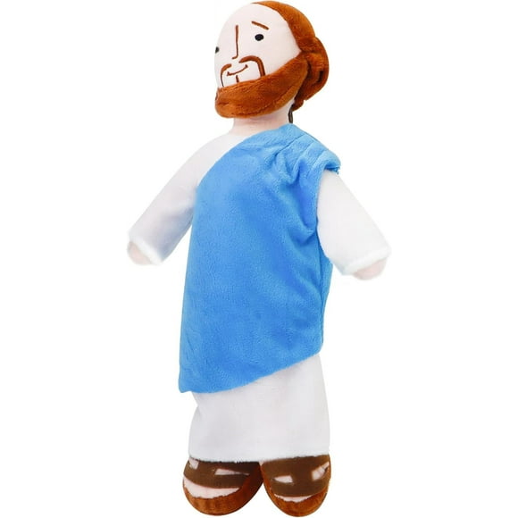 Jésus Poupée en Peluche - Jouet en Peluche Ange Gardien Doux avec Ailes - 32cm Parfait pour Baptême, Baptême, et Cadeaux Religieux de Pâques pour Enfants (Jésus-b) Meilleurs Cadeaux d'Anniversaire Enfants Garçons Noël