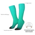 thumbnail image 4 of Fuzoiu Turquoise Light Blue Print Adult Stockings,Crew Socks,Unisex Fashion Socks, Casual Sports Socks,Comfortable Crew Socks for Everyday Wear and Sports, 4 of 6