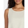 thumbnail image 5 of Time and Tru Women’s Linen Blend Sleeveless Top, Sizes XS-XXXL, 5 of 6