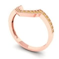 thumbnail image 2 of 0.25 ct Brilliant Round Cut Natural Citrine 14k Rose Gold Stackable Band SZ 8.25, 2 of 6