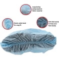 thumbnail image 3 of 300x Blue Waterproof Disposable Shoe Covers Overshoes Protector 15in, 3 of 7
