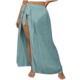 thumbnail image 2 of Women's Maxi Skirts Wrap Tie Side Split Hem Skirts Casual Beach Cover Up Style Lightweight Breathable Flowy Loose Fit Summer Skirts, 2 of 5
