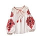 thumbnail image 5 of Tops bordados mexicanos para mujer Ropa elegante Ropa versátil Bohemia para Blanco, 5 of 9