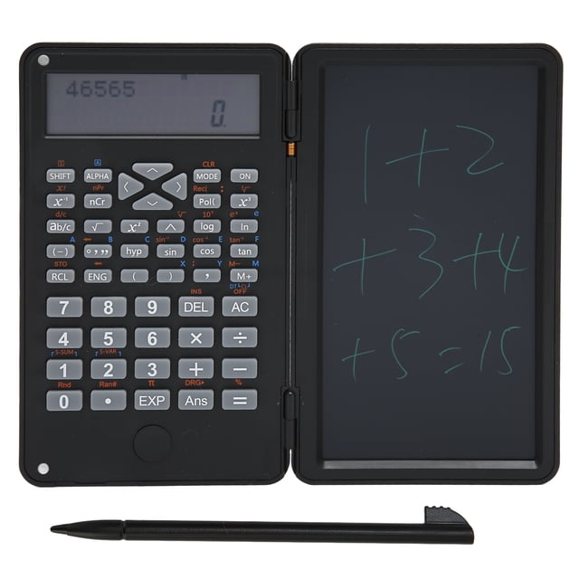 Calculators With LCD Writing Tablet, Lightweight And Portable ABS Calculator With Notepad Improve Efficiency Large Display Screen For School