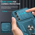 thumbnail image 2 of LeYi Shockproof Back Cover Case with Tempered Glass Screen Protector for Samsung A25 5G, Blue, 2 of 7