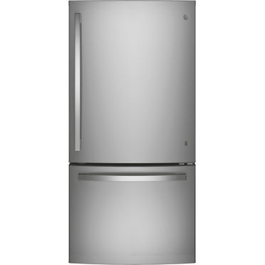 GE® Energy Star® 24.8 cu. ft bottom-freezer refrigerator model GDE25EYKFS Fingerprint Resistant