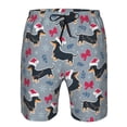 thumbnail image 3 of Balery Christmas Hat Dachshund Traje de Baño Estilo Hawaiano para Hombre, Shorts de Secado Rápido con Bolsillos-3X-Large, 3 of 6
