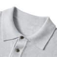 thumbnail image 4 of Fanshiluo Men's Polo Collar Knit Sweater, Long Sleeve Button Pullover Knitted Top for Fall Winter,XXXL,Big and Tall Men, 4 of 8