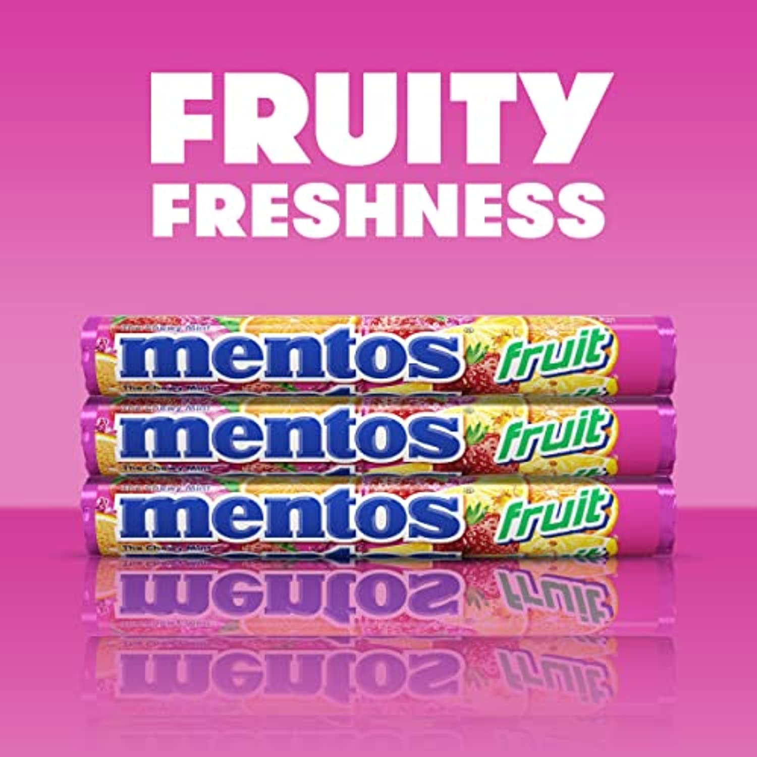 Mentos Candy,Easter, Mint Chewy Candy Roll, Fruit, Non Melting, Holiday, Party, Concessions, Office, 14 Pieces (Bulk Pack Of 15) - Packaging May Vary - image 3 of 3