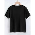 thumbnail image 2 of [Léger] T-Shirt Graphique pour Femme « Dirty Dancing » - Noir à Manches Courtes Col Ras du Cou, Haut Décontracté en Coton Extensible, Lavable à la Machine - Parfait pour le Printemps et l'Été, 2 of 6