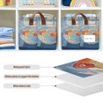 thumbnail image 4 of Yayeee Foldable Storage Basket for Shelves with Handles Set of 2 Waterproof Cloth Bins, Blue Goldfish, 4 of 7