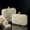 thumbnail image 6 of Women Pearl Clutch Bag Beaded Evening Bag Rhinestone Handbag Bridal Wedding Purse Shoulder Bag Crystal Crossbody Bag, 6 of 6