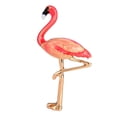 thumbnail image 4 of Broche de pájaro flamenco Zulema Tropical Esmaltado Rojo, 4 of 6