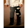 thumbnail image 3 of Infants & Toddlers Wool Knitted Winter-Thick Thermal Leggings | Mix Match Polka Dot & Stripe Kelly & Katie (Red-White, 4T), 3 of 4